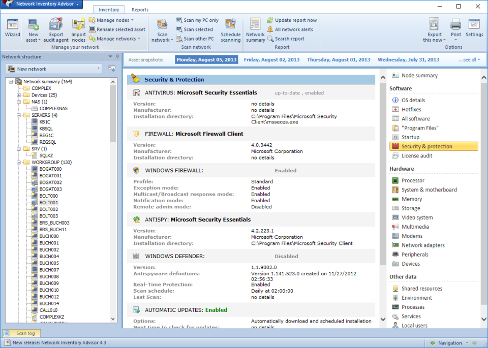 screenshot of Network Inventory Advisor